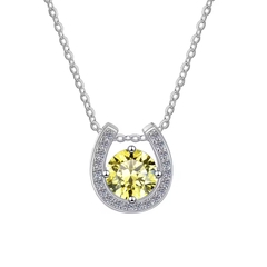 Dây Chuyền ESME ESHK053B Kim Cương Đá Moissanite Bạc 925 Xi Kim 5 lớp