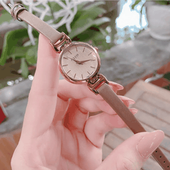 Đồng Hồ Nữ JA-925E Julius Hàn Quốc Dây Da (Nâu)