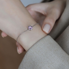 Vòng Tay ESME ESSL004C Kim Cương Đá Moissanite Bạc 925 Xi Kim 5 lớp