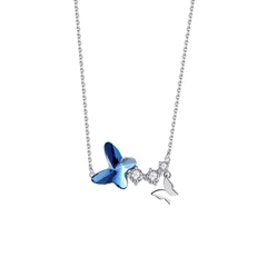 Dây Chuyền Cao Cấp ESME ES037 Bạc 925 kết hợp đá Swarovski (Xanh)