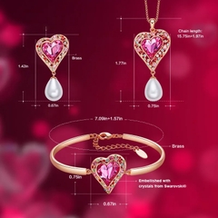 Sét Nữ Trang ESME ES150 Cao Cấp Phủ Rodium (Hồng)