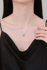 Dây Chuyền ESME ESHK0103 Kim Cương Đá Moissanite Bạc 925 Xi Kim 5 lớp