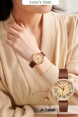 Đồng Hồ Nữ JA-1386 Julius Hàn Quốc Dây Da (2 Màu)