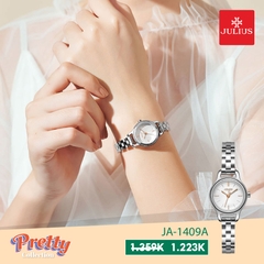 Đồng Hồ Nữ JA-1409A Julius Hàn Quốc Dây Thép (Bạc)