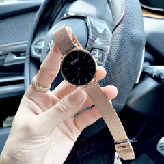 Combo Đồng Hồ Nữ JS-027C Julius Star Kính Sapphire Hàn Quốc + Ví ESME