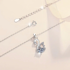 Dây Chuyền ESME ES159KC Kim Cương Đá Moissanite Bạc 925 Xi Kim 5 lớp