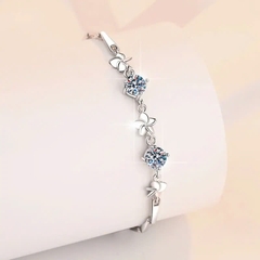 Vòng Tay ESME ES160KC Kim Cương Đá Moissanite Bạc 925 Xi Kim 5 lớp