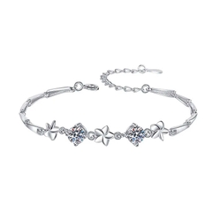 Vòng Tay ESME ES160KC Kim Cương Đá Moissanite Bạc 925 Xi Kim 5 lớp