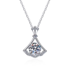 Dây Chuyền ESME ES163KC Kim Cương Đá Moissanite Bạc 925 Xi Kim 5 lớp