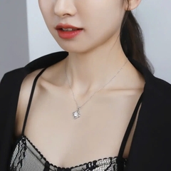 Dây Chuyền ESME ES170AKC Kim Cương Đá Moissanite Bạc 925 Xi Kim 5 lớp