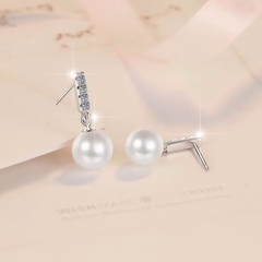 Bông Tai ESME ES175AS Kim Cương Đá Moissanite Bạc 925 Xi Kim 5 lớp