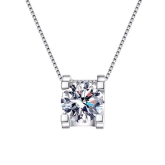 Dây Chuyền ESME ESHK002 Kim Cương Đá Moissanite Bạc 925 Xi Kim 5 lớp