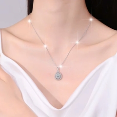 Dây Chuyền ESME ESHK078 Kim Cương Đá Moissanite Bạc 925 Xi Kim 5 lớp