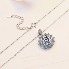 Dây Chuyền ESME ESHK075 Kim Cương Đá Moissanite Bạc 925 Xi Kim 5 lớp