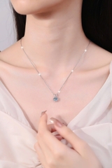Dây Chuyền ESME ESHK074 Kim Cương Đá Moissanite Bạc 925 Xi Kim 5 lớp