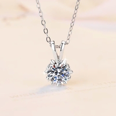 Dây Chuyền ESME ESHK074 Kim Cương Đá Moissanite Bạc 925 Xi Kim 5 lớp