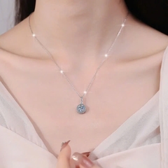 Dây Chuyền ESME ESHK070 Kim Cương Đá Moissanite Bạc 925 Xi Kim 5 lớp