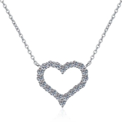 Dây Chuyền ESME ESHK069 Kim Cương Đá Moissanite Bạc 925 Xi Kim 5 lớp