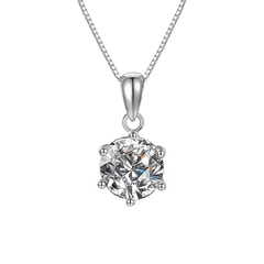 Dây Chuyền ESME ESHK046 Kim Cương Đá Moissanite Bạc 925 Xi Kim 5 lớp