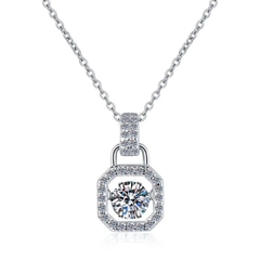 Dây Chuyền ESME ESHK066 Kim Cương Đá Moissanite Bạc 925 Xi Kim 5 lớp