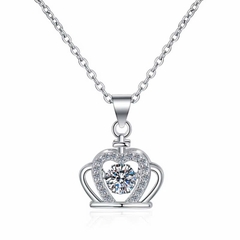 Dây Chuyền ESME ESHK062 Kim Cương Đá Moissanite Bạc 925 Xi Kim 5 lớp