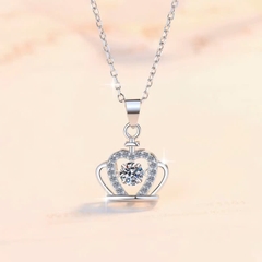 Dây Chuyền ESME ESHK062 Kim Cương Đá Moissanite Bạc 925 Xi Kim 5 lớp