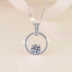 Dây Chuyền ESME ESHK059 Kim Cương Đá Moissanite Bạc 925 Xi Kim 5 lớp