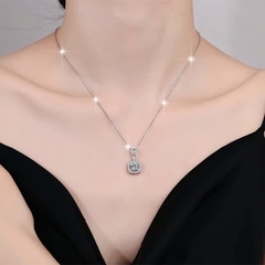 Dây Chuyền ESME ESHK057 Kim Cương Đá Moissanite Bạc 925 Xi Kim 5 lớp