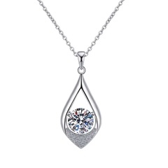 Dây Chuyền ESME ESHK056 Kim Cương Đá Moissanite Bạc 925 Xi Kim 5 lớp