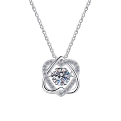 Dây Chuyền ESME ESHK047 Kim Cương Đá Moissanite Bạc 925 Xi Kim 5 lớp