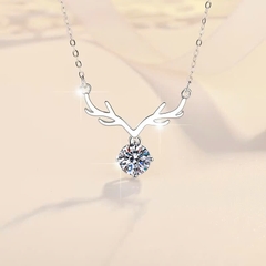 Dây Chuyền ESME ESHK048 Kim Cương Đá Moissanite Bạc 925 Xi Kim 5 lớp