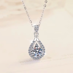Dây Chuyền ESME ESHK011 Kim Cương Đá Moissanite Bạc 925 Xi Kim 5 lớp