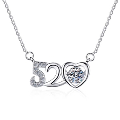 Dây Chuyền ESME ESHK040 Kim Cương Đá Moissanite Bạc 925 Xi Kim 5 lớp