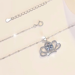 Dây Chuyền ESME ESHK039 Kim Cương Đá Moissanite Bạc 925 Xi Kim 5 lớp