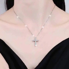 Dây Chuyền ESME ESHK036 Kim Cương Đá Moissanite Bạc 925 Xi Kim 5 lớp