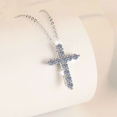 Dây Chuyền ESME ESHK036 Kim Cương Đá Moissanite Bạc 925 Xi Kim 5 lớp