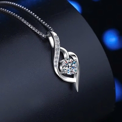 Dây Chuyền ESME ESHK029 Kim Cương Đá Moissanite Bạc 925 Xi Kim 5 lớp