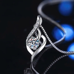 Dây Chuyền ESME ESHK029 Kim Cương Đá Moissanite Bạc 925 Xi Kim 5 lớp