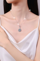 Dây Chuyền ESME ESHK026 Kim Cương Đá Moissanite Bạc 925 Xi Kim 5 lớp