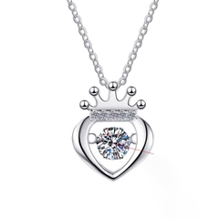 Dây Chuyền ESME ESHK021 Kim Cương Đá Moissanite Bạc 925 Xi Kim 5 lớp