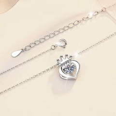 Dây Chuyền ESME ESHK021 Kim Cương Đá Moissanite Bạc 925 Xi Kim 5 lớp