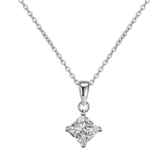 Dây Chuyền ESME ESHK018 Kim Cương Đá Moissanite Bạc 925 Xi Kim 5 lớp
