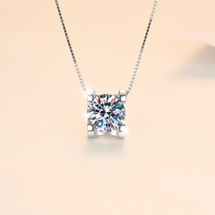 Dây Chuyền ESME ESJZ002 Kim Cương Đá Moissanite Bạc 925 Xi Kim 5 lớp
