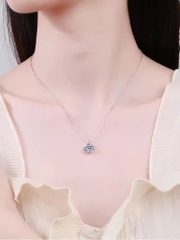 Dây Chuyền ESME ESHK006 Kim Cương Đá Moissanite Bạc 925 Xi Kim 5 lớp