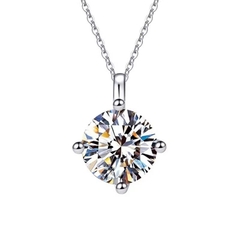 Dây Chuyền ESME ESHK006 Kim Cương Đá Moissanite Bạc 925 Xi Kim 5 lớp