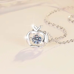 Dây Chuyền ESME ESHK043 Kim Cương Đá Moissanite Bạc 925 Xi Kim 5 lớp