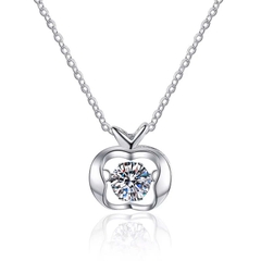 Dây Chuyền ESME ESHK043 Kim Cương Đá Moissanite Bạc 925 Xi Kim 5 lớp