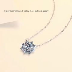 Dây Chuyền ESME ESHK001 Kim Cương Đá Moissanite Bạc 925 Xi Kim 5 lớp