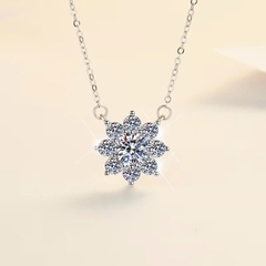 Dây Chuyền ESME ESHK001 Kim Cương Đá Moissanite Bạc 925 Xi Kim 5 lớp