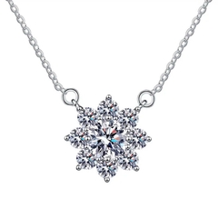 Dây Chuyền ESME ESHK001 Kim Cương Đá Moissanite Bạc 925 Xi Kim 5 lớp